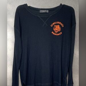 Junk Food of Los Angeles Black Orange Cincinnati Bengals NFL Thermal Top Women S